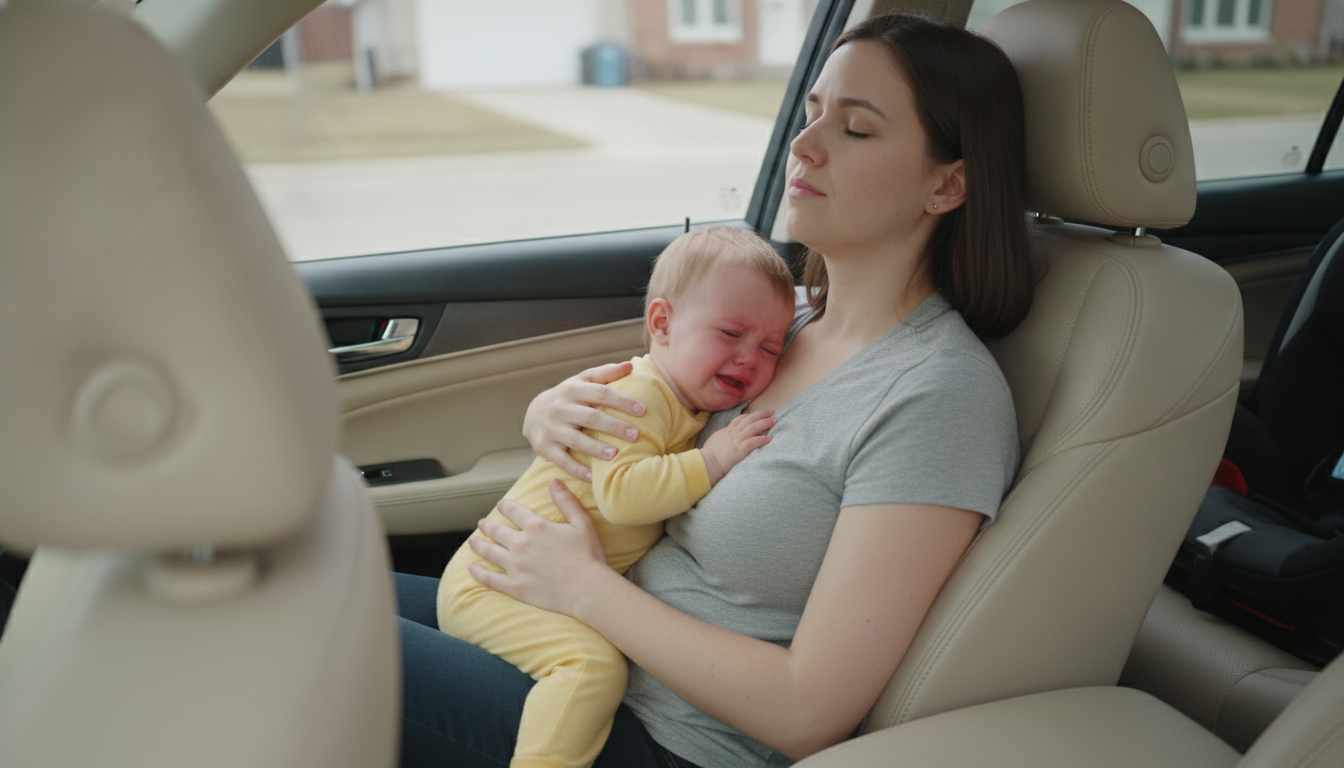 Quick Breathing Exercise While Holding a Crying Child