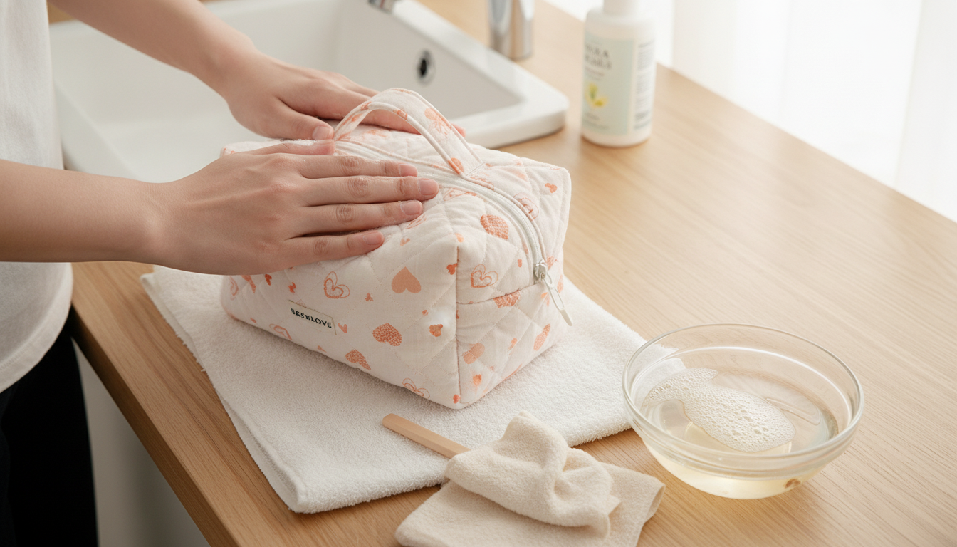 Wash a Quilted Cotton Cosmetic Bag Without Ruining It