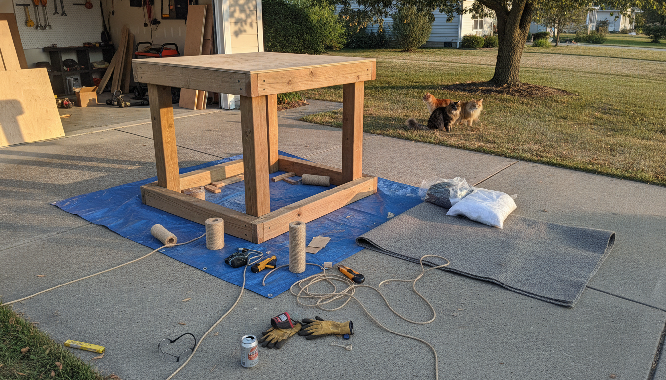 DIY Cat Tree for Large Cats: Stable, Wide, Sturdy