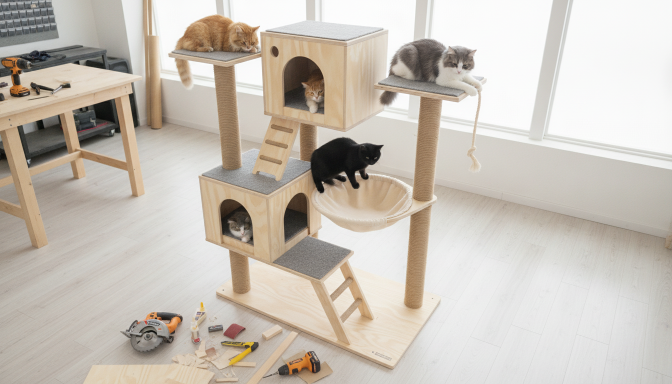 DIY Wooden Cat Tree: Simple, Sturdy Build Guide