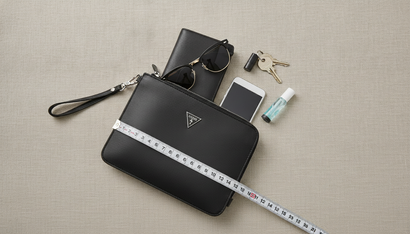 Guess Women’s Black Plain Bag: Size & What Fits