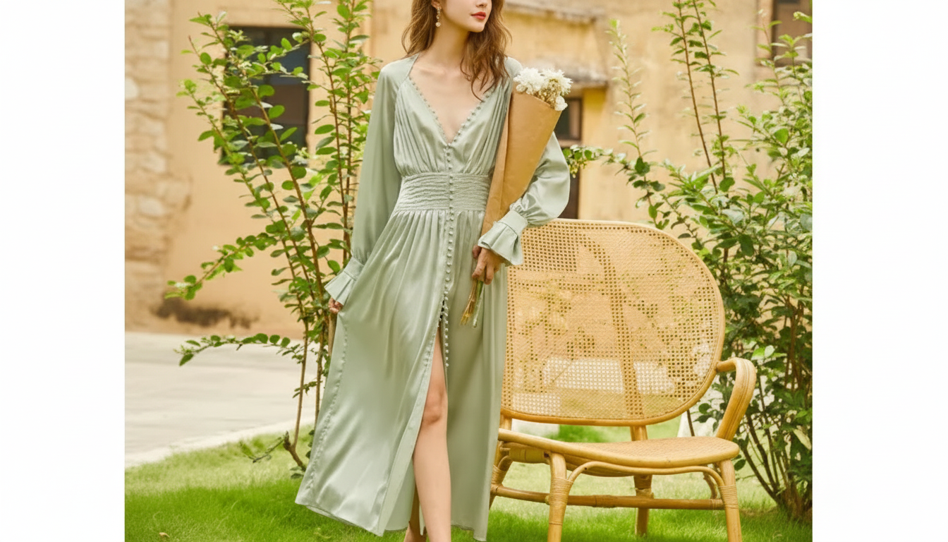 Light Green Satin Robe Dress: Elegant Wrap & Styling Tips