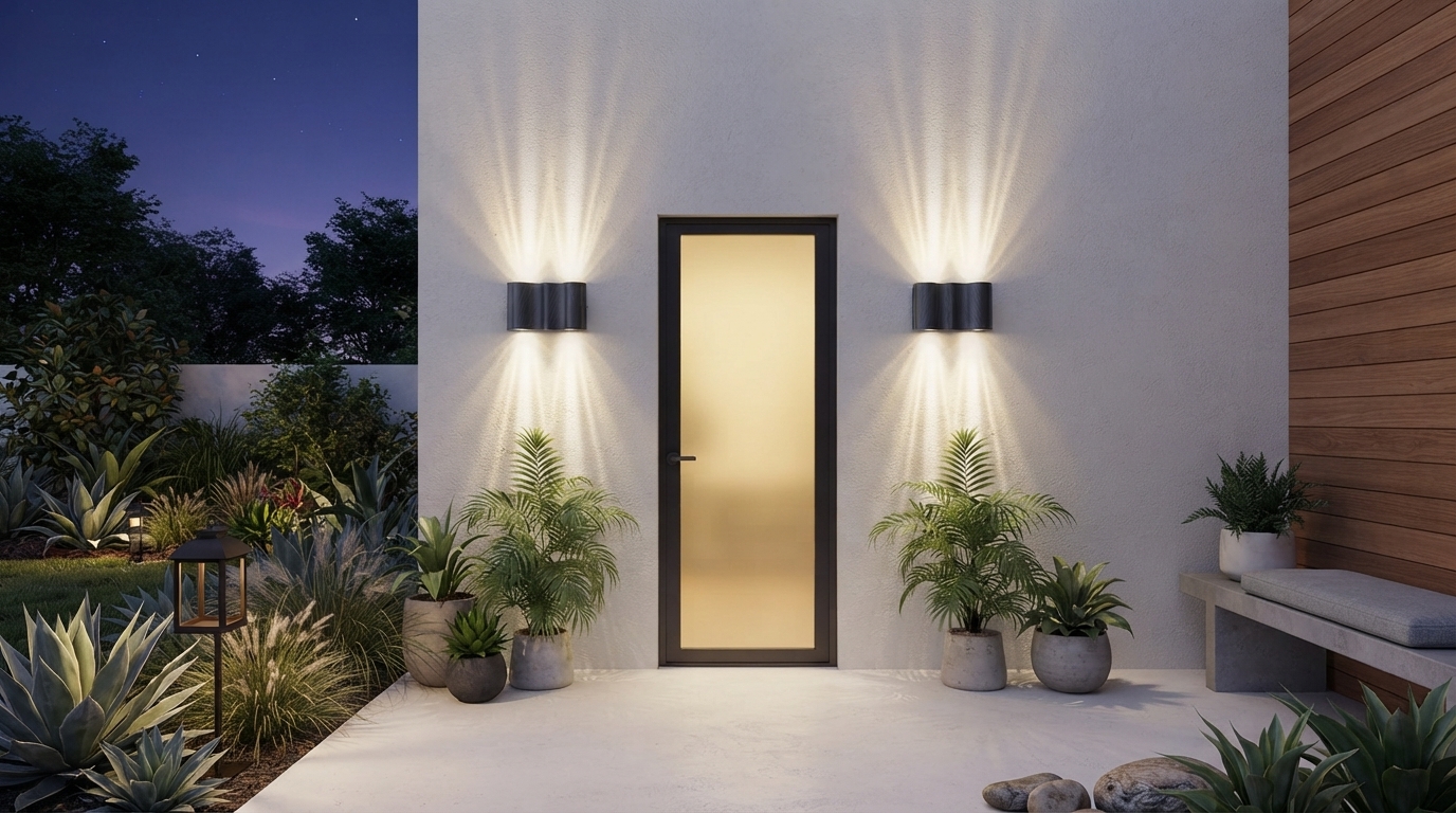 Modern LED Outdoor Wall Lights: Placement & Brightness