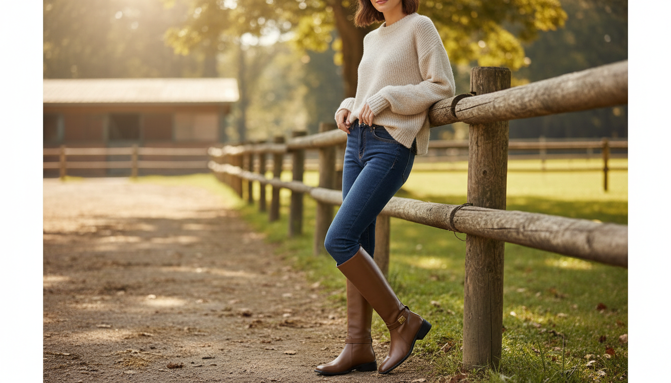 Knee-High Leather Riding Boots for Women: Fit & Style