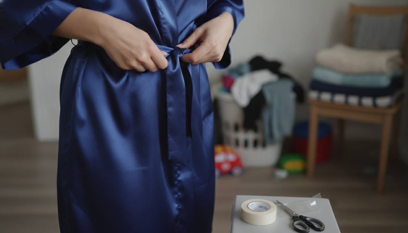 Keep a Satin Robe Closed: Knots, Inner Ties & Tape